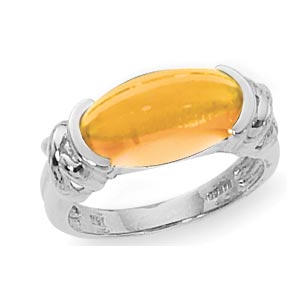 SS 14X7 OVAL CAB CITRINE picture