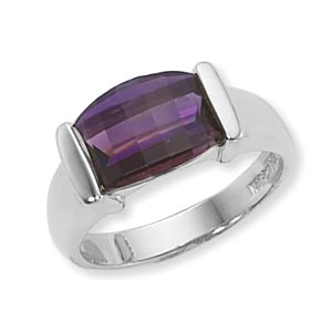 14KW 10.5X8X5 STEP TOP BARREL AMETHYST picture