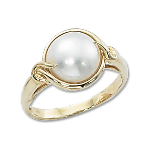 Mobe Pearl Ring image: 14KY 9.25MM MOBE