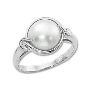 Mobe Pearl Ring image: 14KW 9.25MM MOBE