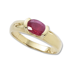 Oval Ruby Ring image: 14KY 7X5 OVAL RUBY