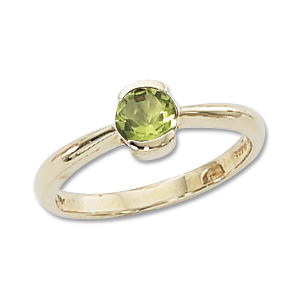 14KY 5MM FACETED RND PERIDOT picture