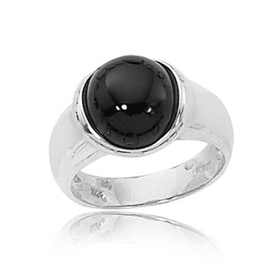 SS 10MM ONYX BUTTON picture