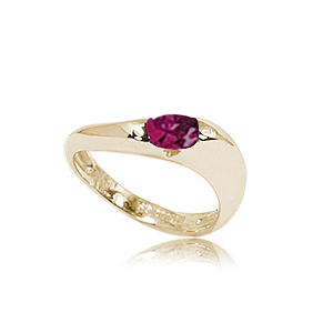 14KY 6X4 FAC OVAL RUBY image