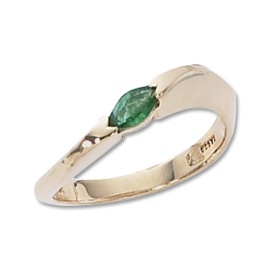 Marquis Emerald Ring image: 14KY 6X3 MQ EMERALD