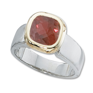 Two-Tone Cushion Rhodolite Ring picture