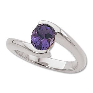 SS 8X6 OVAL AMETHYST picture