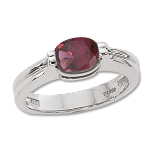 SS 8X6 FACETED OVAL RHODOLITE image