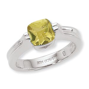 SS 7MM FACETED CUSH ORO VERDE image