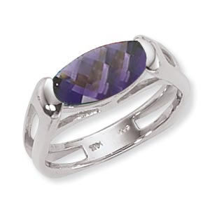 14KW 12X6 FACETED OVAL AMETHYST image