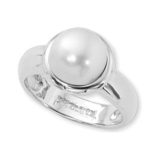 SS 9-9.5MM FW BUTTON PEARL image