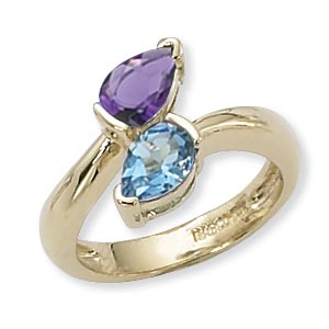 14KY 2-7X5MM PS AMETHYST/BLUE TOPAZ picture