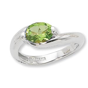 14KW 8X6 OVAL PERIDOT picture