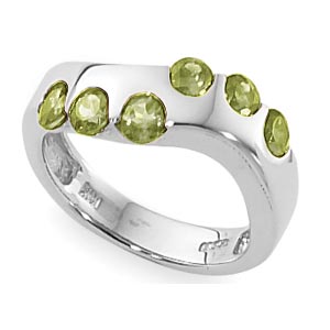 14KW 6-3MM ROUND PERIDOT picture