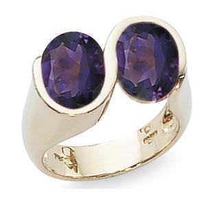14KY 2-10X8 OVALS AMETHYST picture