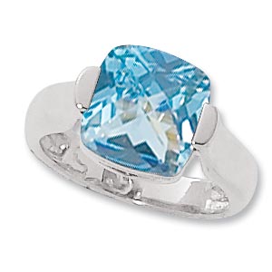 14KW 10MM CUSHION BLUE TOPAZ picture
