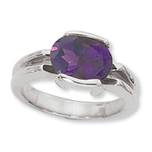 SS 10X8 OVAL AMETHYST picture