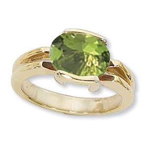 14KY 10X8 OVAL PERIDOT picture