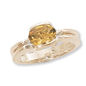 14KY OVAL RING-CITRINE picture