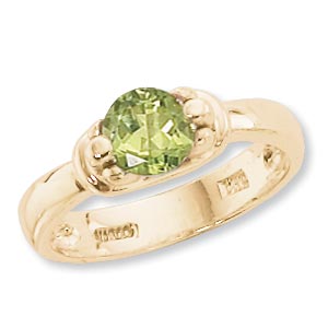 14KY 6MM ROUND PERIDOT picture