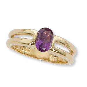 14KY 7X5 OVAL RING-AMETH image