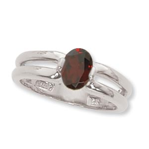 SS 7X5 OVAL RING-GRNT image