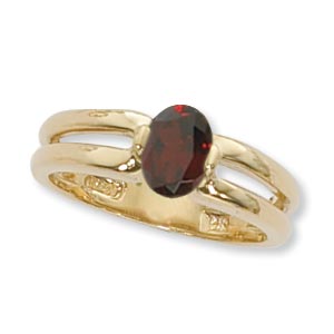 14KY 7X5 OVAL RING-GRNT picture