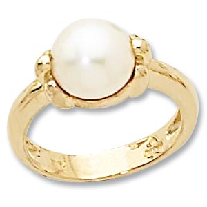 14KY PEARL RING picture