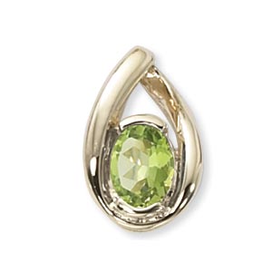 14KY 8X6 OVAL PERIDOT picture