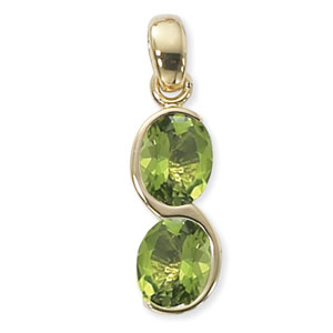 14KY 2-10X8 OVAL PERIDOT picture