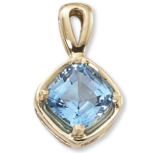 14KY 11MM CUSHION BLUE TOPAZ picture