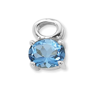 SS 10X8 OVAL BLUE TOPAZ picture