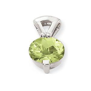 SS 10X8 OVAL PERIDOT picture