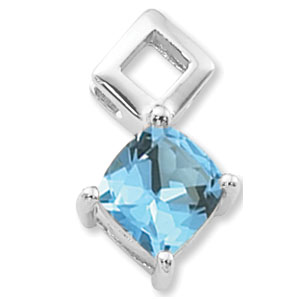 SS 10MM CUSHION BLUE TOPAZ picture