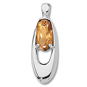 SS ELONGATED OVAL CITRINE image