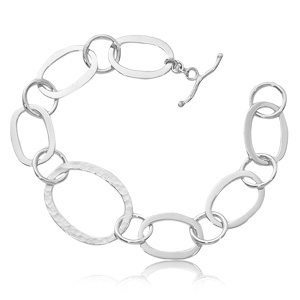 Tailored Ovals and Round Link Bracelet image: SS OVAL & ROUND LINKS 7″