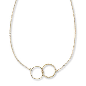 Twist Double Ring Interlock Necklace picture