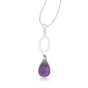 Amethyst Pendant image: SS SMALL SIMPLE SWEEP AM