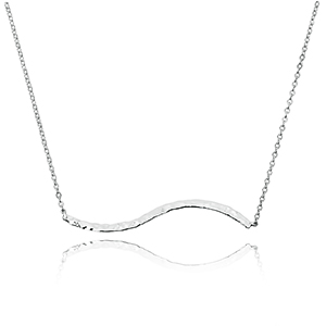 SS HAMMERED WAVE NECKLACE image