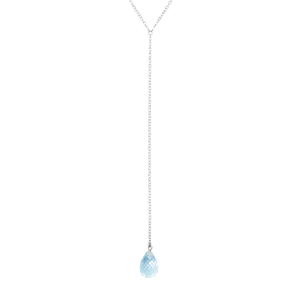 SS BLUE TOPAZ DROP Y-NECKLACE 26IN picture