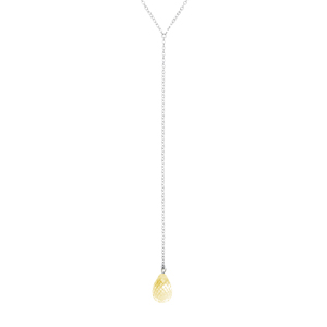 SS CITRINE DROP Y-NECKLACE 26IN picture