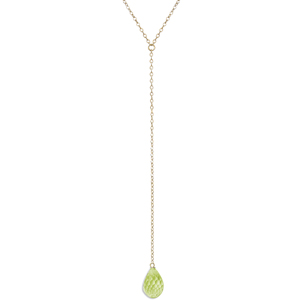14KY PERIDOT DROP Y-NECKLACE 26IN picture